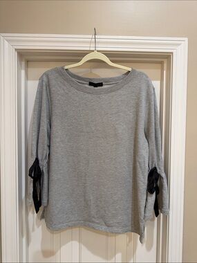 Sanctuary Heather Gray Tie-Sleeve knit top
